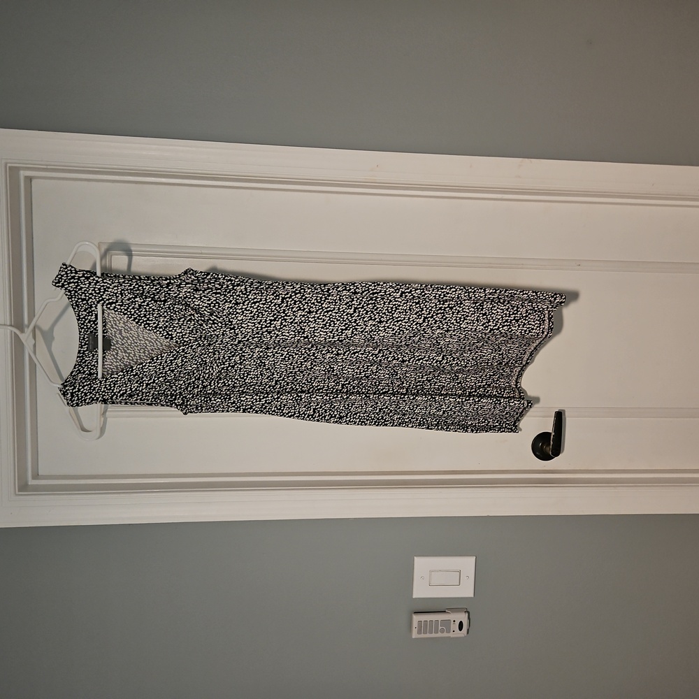 Ann Taylor Black and White Asymmetrical Dress